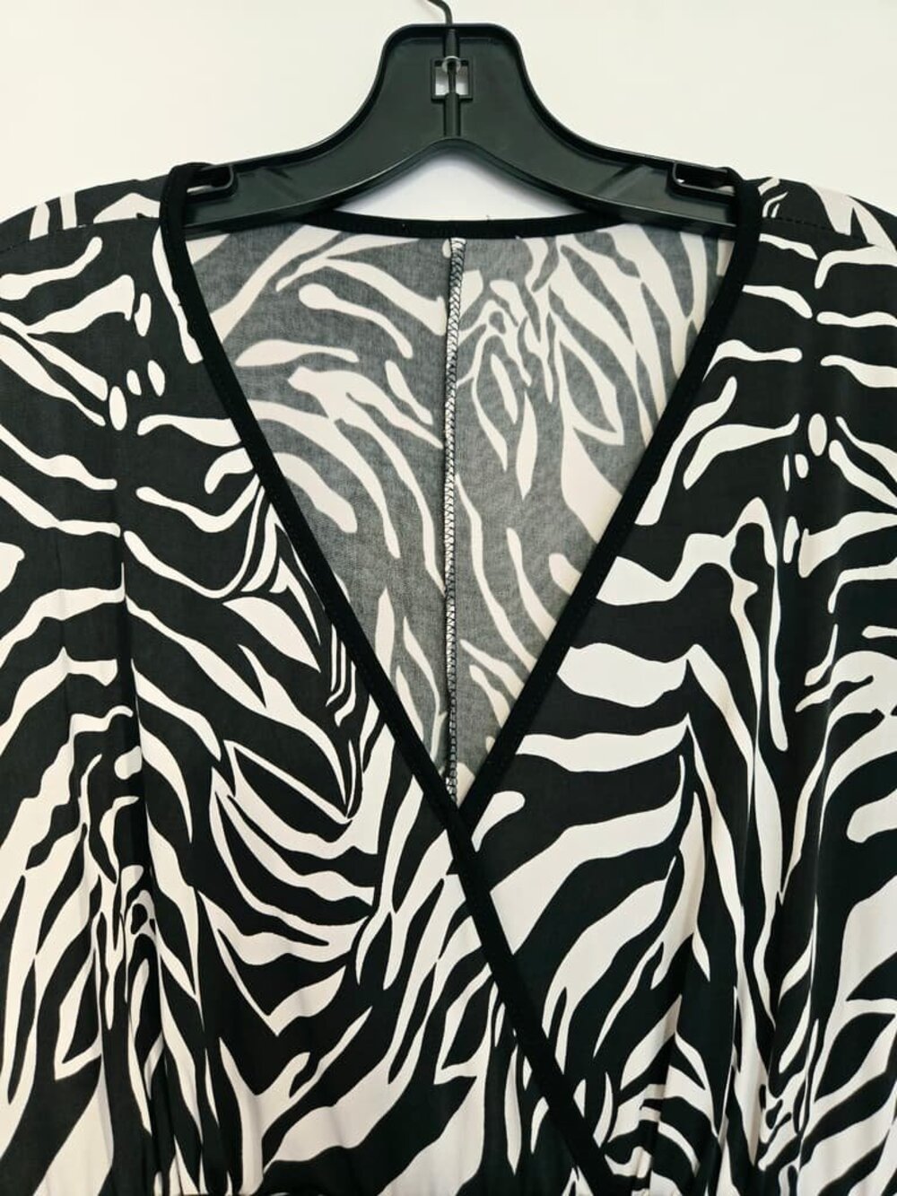 Zebra Print Midi Dress Tie Back